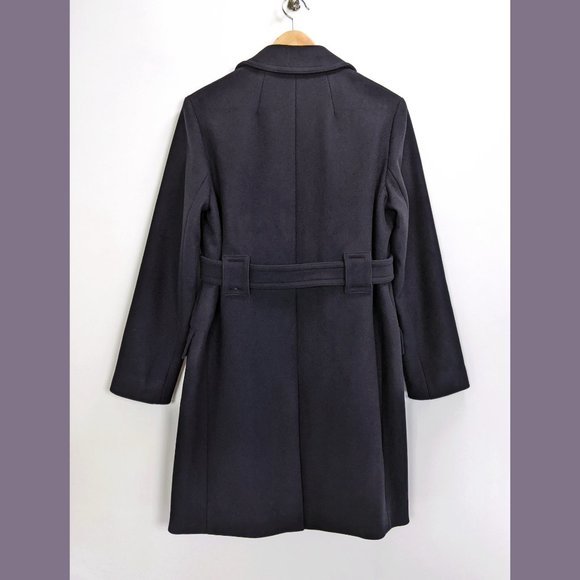 Theory Size S Womens Modus Superlight Wool Blend Long Peacoat in Black - Picture 10 of 16